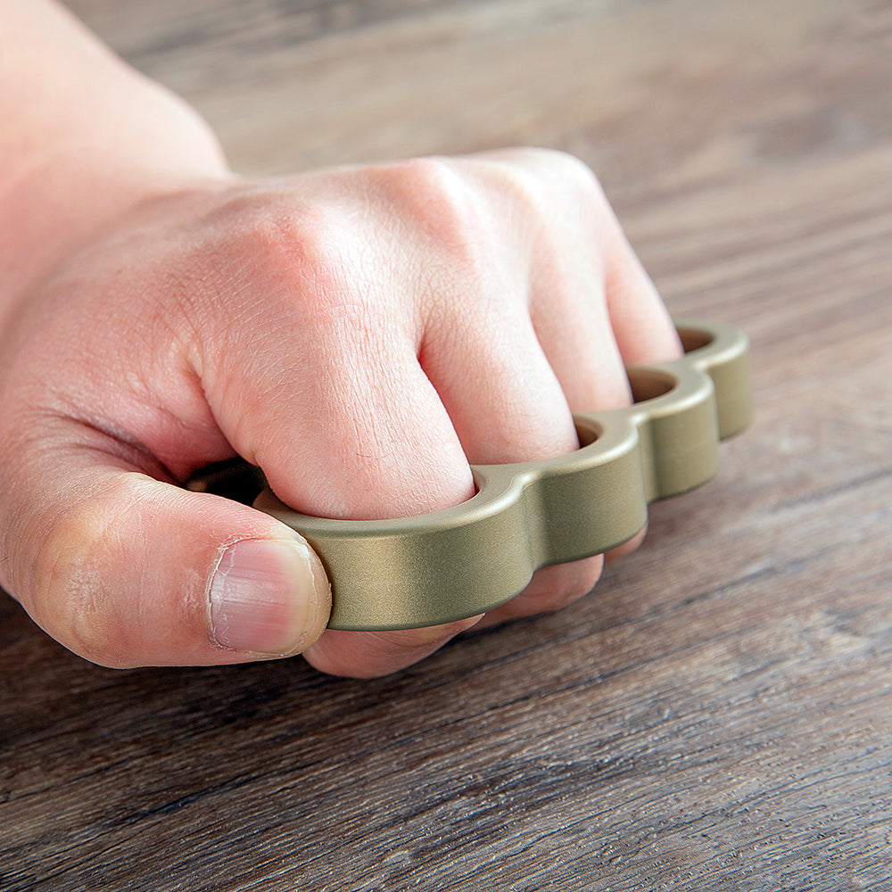 Golden Full Aluminium Full Size Brass Knuckles Bottle Opener Brass Knuckles - Tophatter Daily Deals